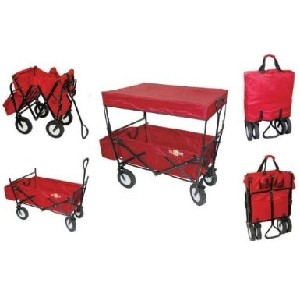 On the Edge Red Folding Utility Wagon