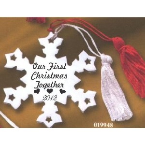 Our First Christmas Together 2012 Metal Snowflake Ornament