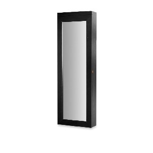 Dalton Home Collection Over-the-Door/Wall Hanging Lighted Jewelry Armoire, Black
