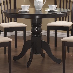 Pedestal Round Kitchen Table Cappuccino Finish