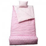 Pink White Polka Dot Girls Sleeping Bag