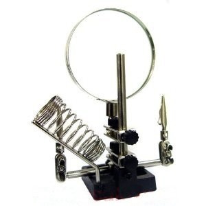 Soldering Iron Third-Hand Tool and Magnifier with Loupe