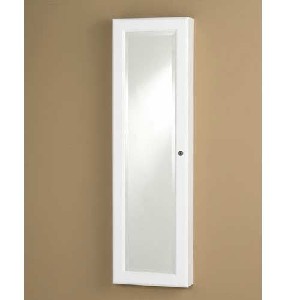 Southern Enterprises VM5062C WallMount Mirror Jewelry Armoire