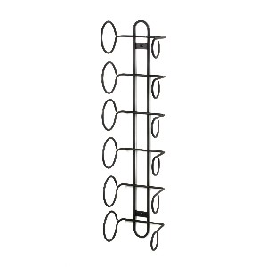 Spectrum 48810 Wall Mount Wine Rack, 6-Bottle, Black