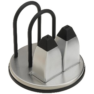 Stainless Steel Napkin Holder with Salt and Pepper Shakers