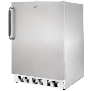 Summit BI540LCSS Stainless Compact Locking Fridge