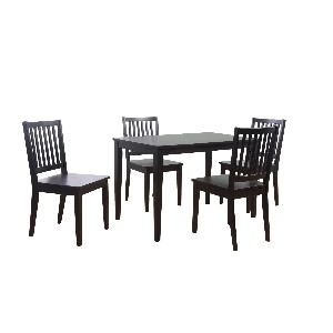 TMS 5-Piece Shaker Dining Set, Black