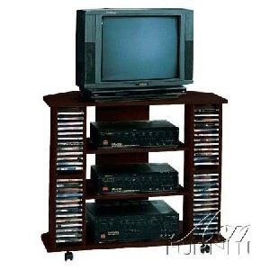 TV Stand with Casters in Espresso Finish