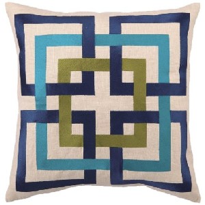 Trina Turk Down-Filled Shanghai Links Pillow, Blue