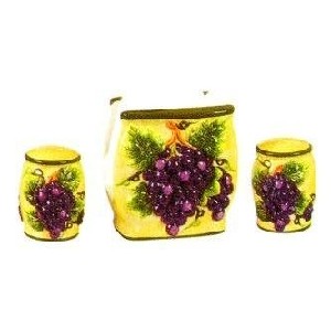 Tuscany Grapes Napkin and Shaker Set