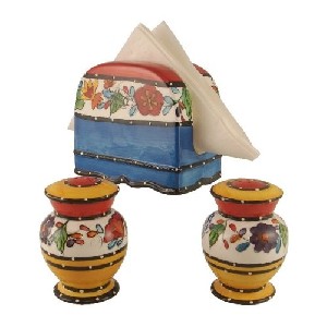 Tutti Frutti Decor Napkin Holder and Matching Shakers