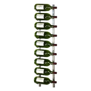 VintageView MAG Platinum Series Nine Bottle Wall Mounted Magnum Wine Rack - MAG1-P
