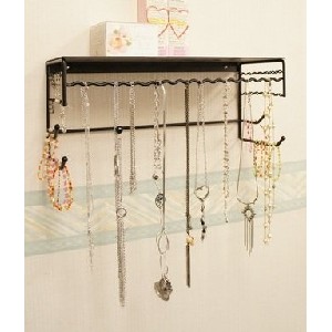 Wall-mounted Necklace and Accessory Holder