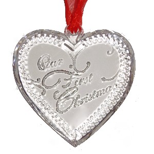 Waterford Crystal Our First Christmas Ornament