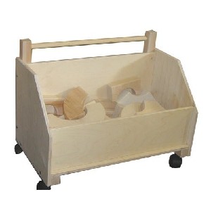 Wooden Toy Chest on Wheels