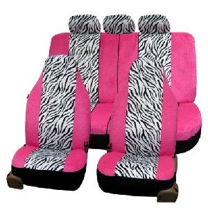 Zebra Print Pink Car Seat Covers