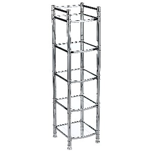 Zenith Studio Accents Linen Tower, Chrome